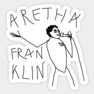 Aretha Franklin by 9JD Sticker